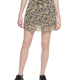 Karl Lagerfeld Paris Women's Printed Pleated Mini Skirt Black Size X-Small