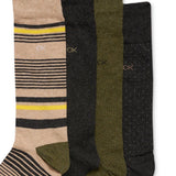 Calvin Klein Men's 4 Pk Crew Dress Socks Brown Size Regular