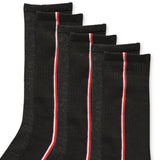 Tommy Hilfiger Men's 6 Pk Athletic Crew Socks Black Size Regular