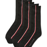Tommy Hilfiger Men's 6 Pk Athletic Crew Socks Black Size Regular