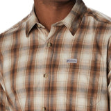 Columbia Men's Vapor Ridge Iii Long Sleeve Shirt Brown Size Small