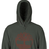 Timberland Men's Core Regular Fit Logo Hoodie Green Size X-Large