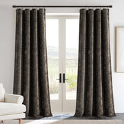 Aspen Luxury Velvet Chenille Window Curtain Panel