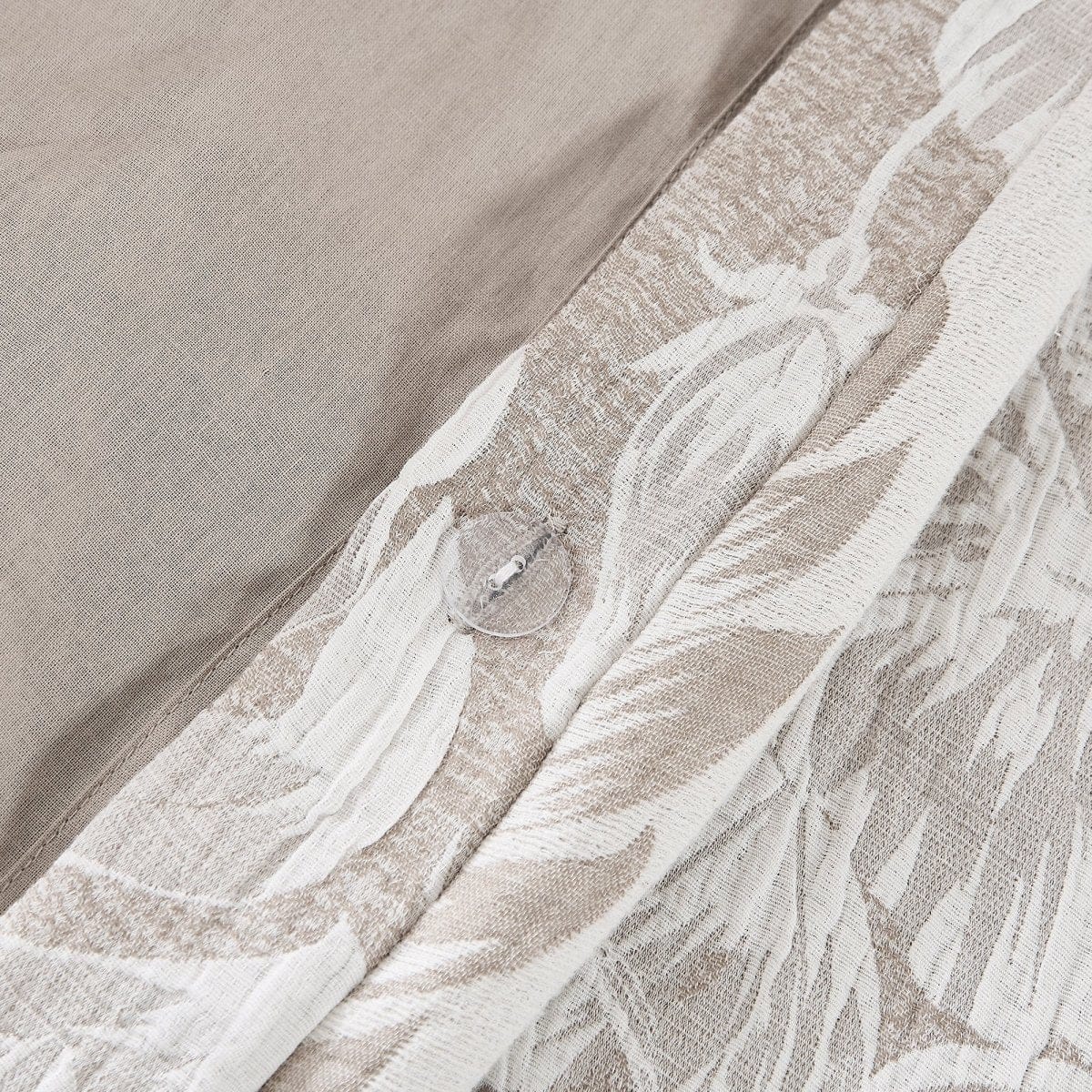 Bali Tropical Leaves Gauze Jacquard Duvet Cover Set