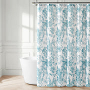 Bird And Hydrangea Toile Shower Curtain