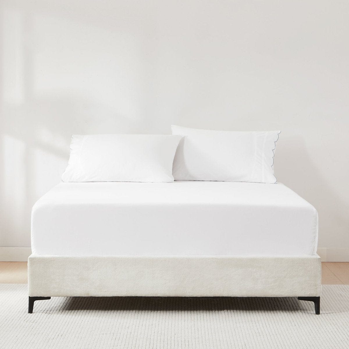 Coastal Chic Scalloped Edge Cotton Sheet Set