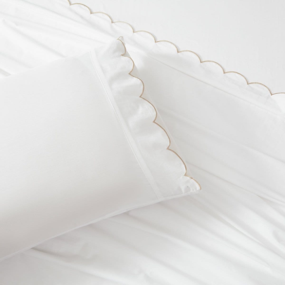Coastal Chic Scalloped Edge Cotton Sheet Set