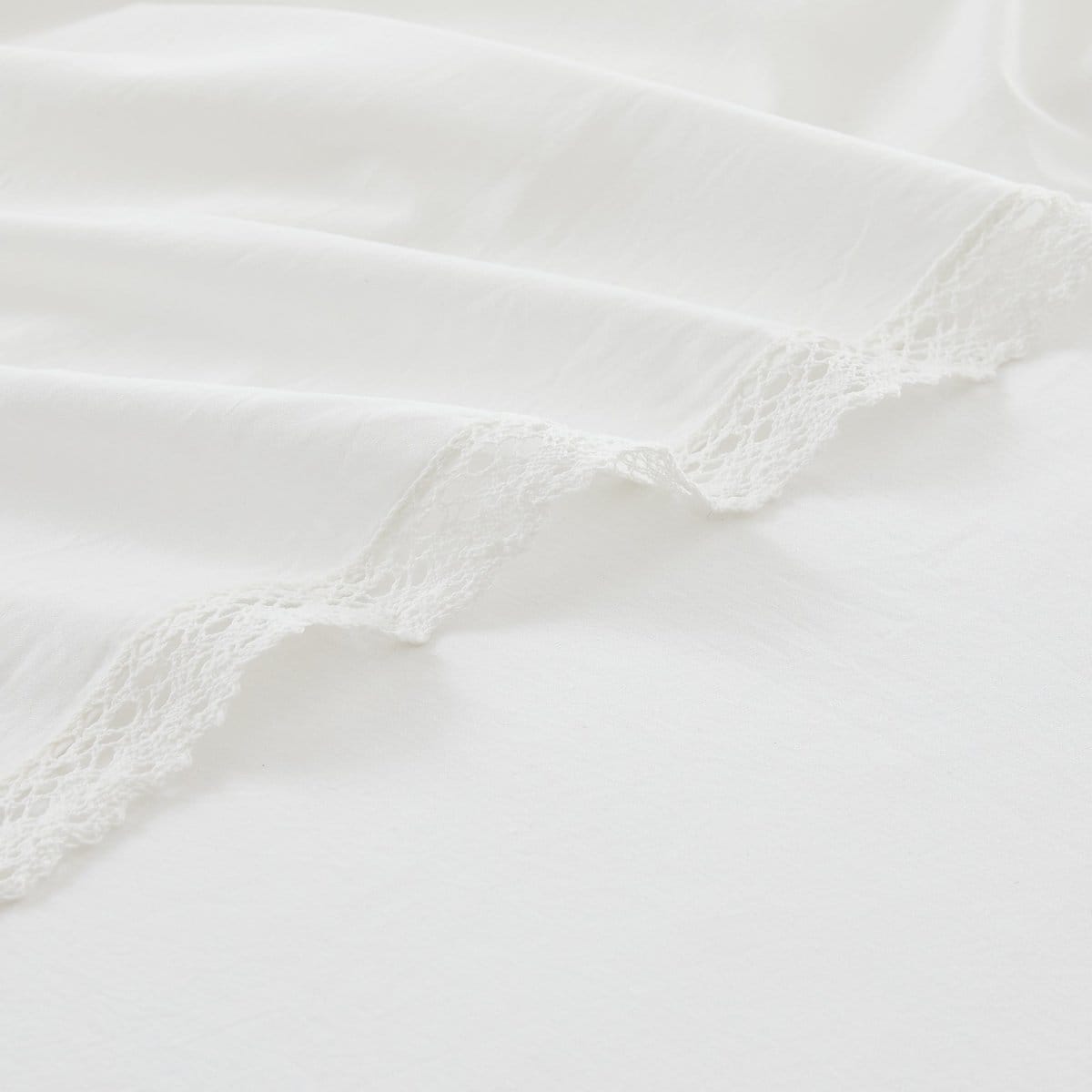 Evelyn Lace Trim Cotton Sheet Set