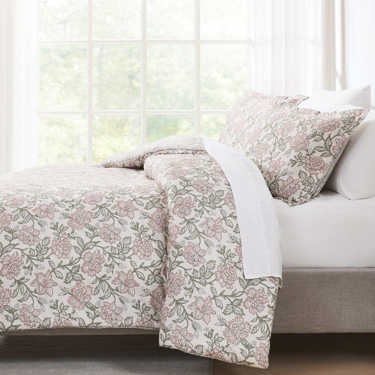 Zara Floral Block Reversible Comforter 3pc Set