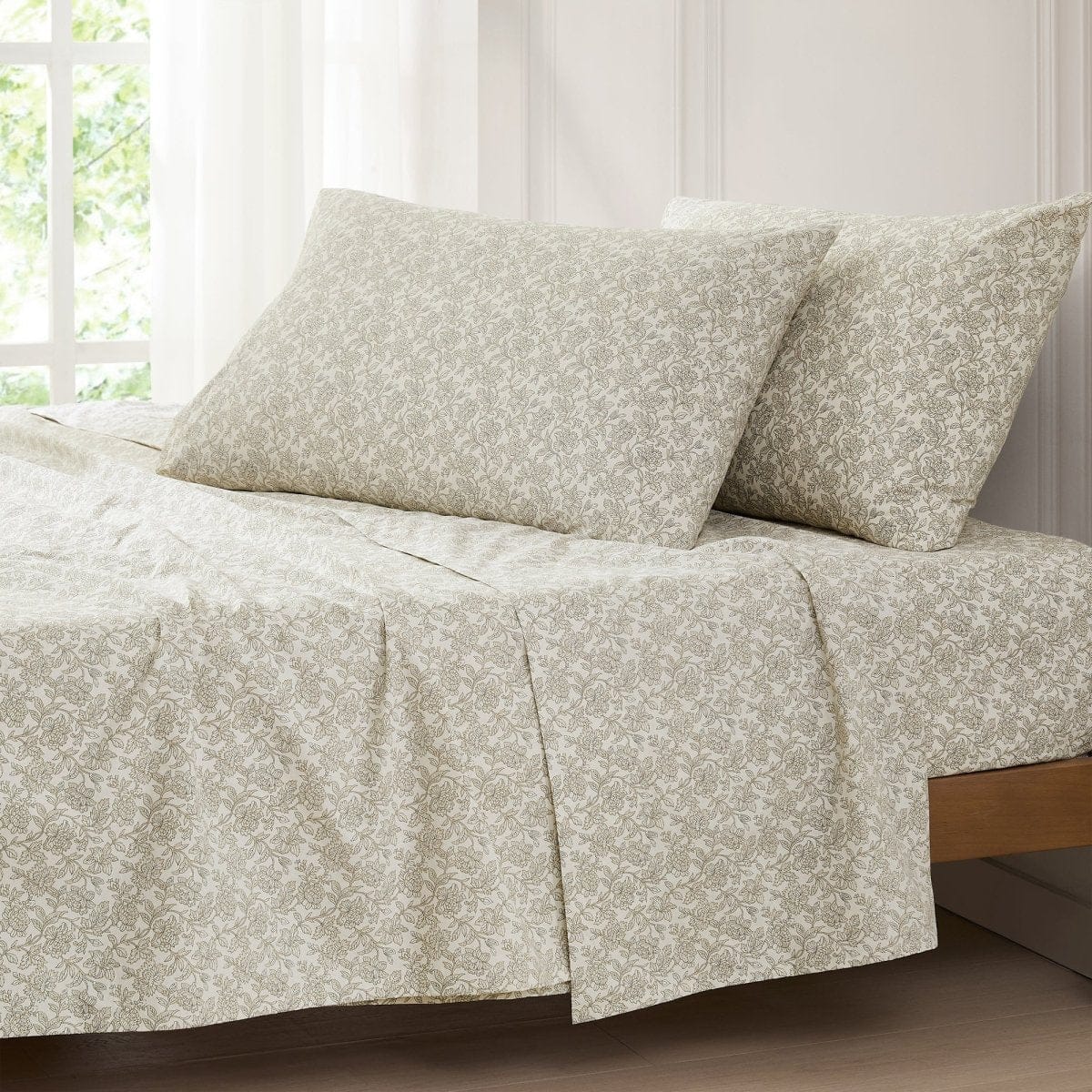 Zara Floral Block Cotton Sheet Set