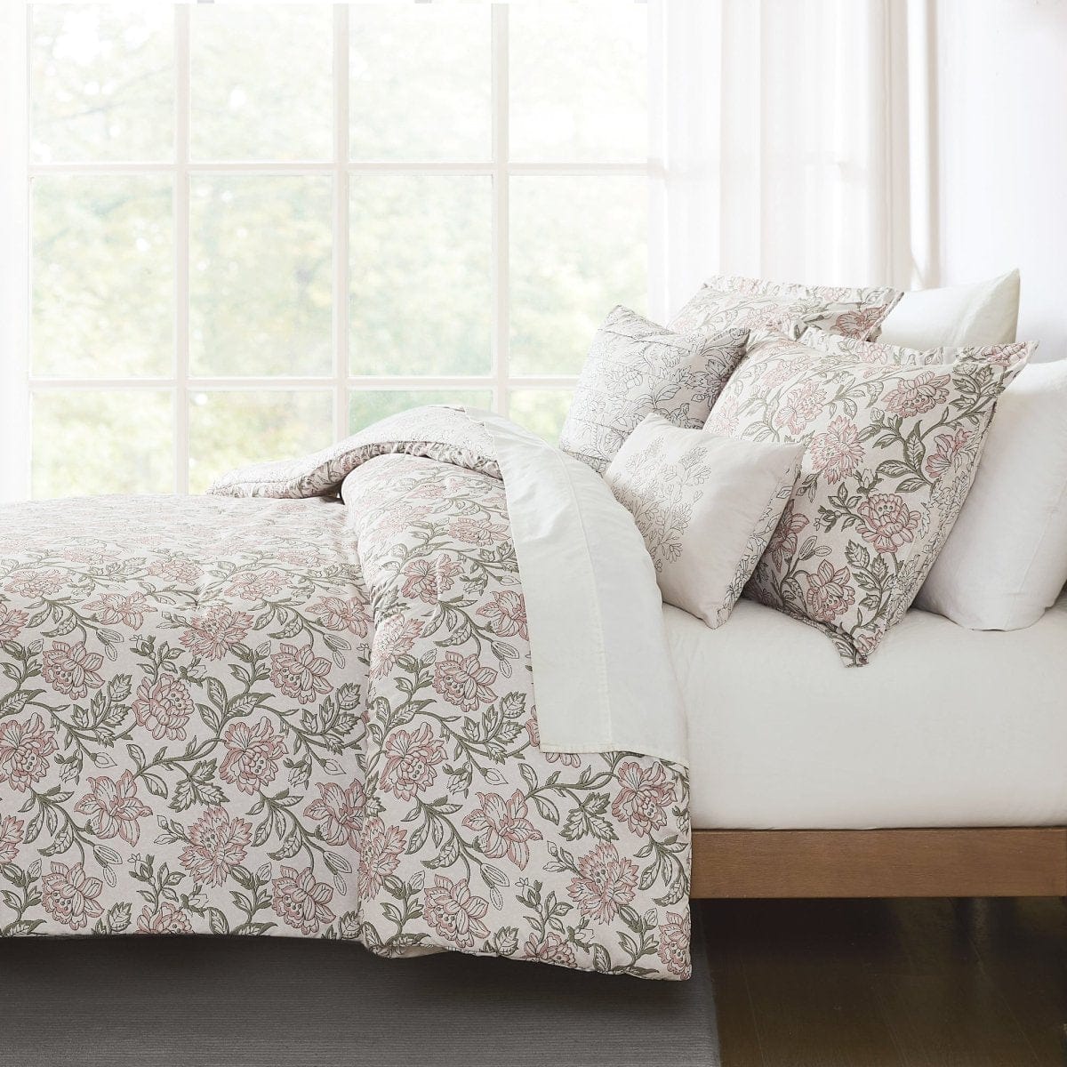 Zara Floral Block Reversible Comforter 5pc Set