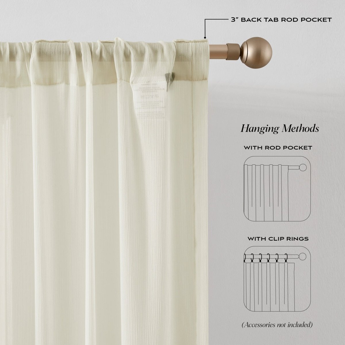 Georgette Sheer Window Curtain Panels