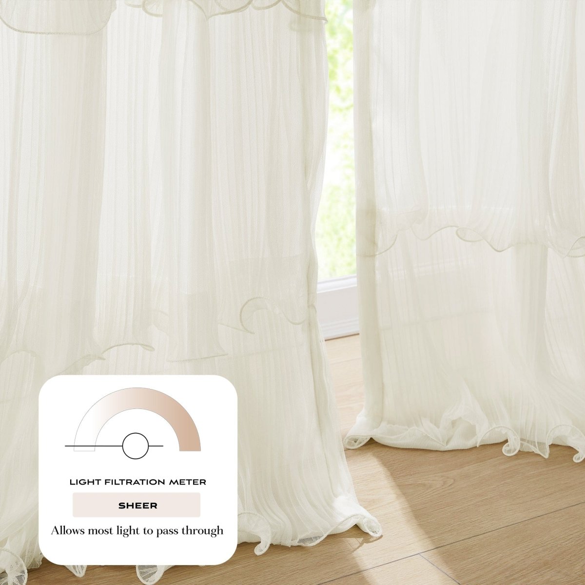 Georgette Sheer Window Curtain Panels