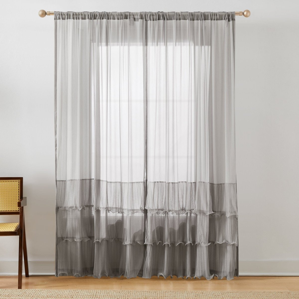 Georgette Sheer Window Curtain Panels