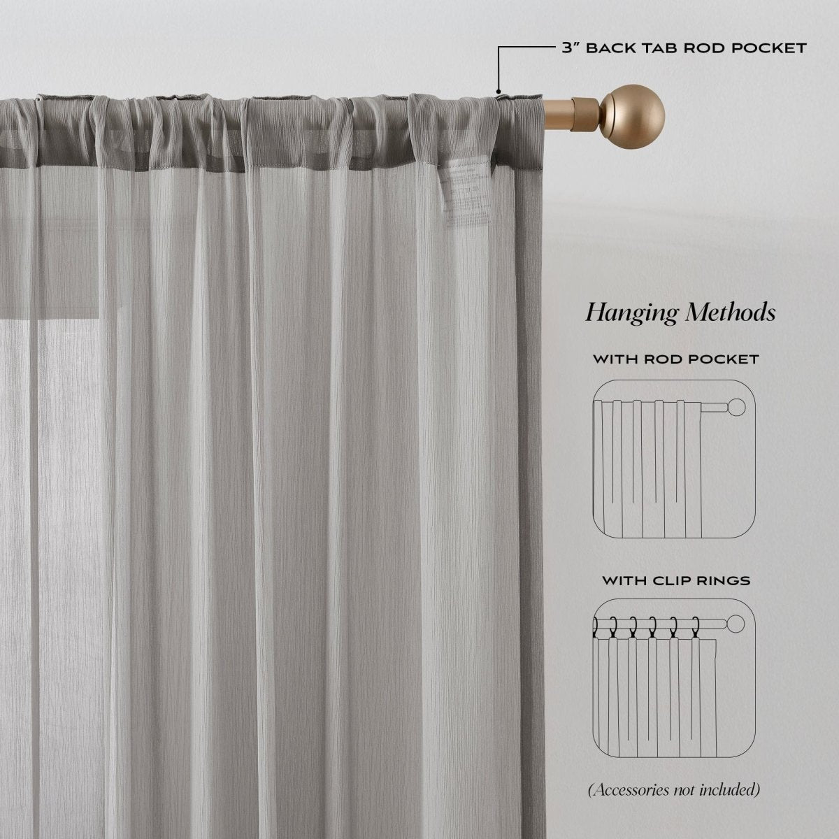 Georgette Sheer Window Curtain Panels