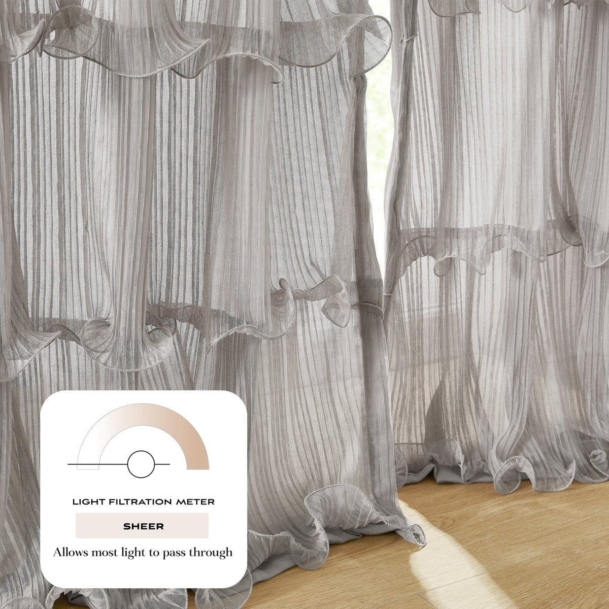 Georgette Sheer Window Curtain Panels