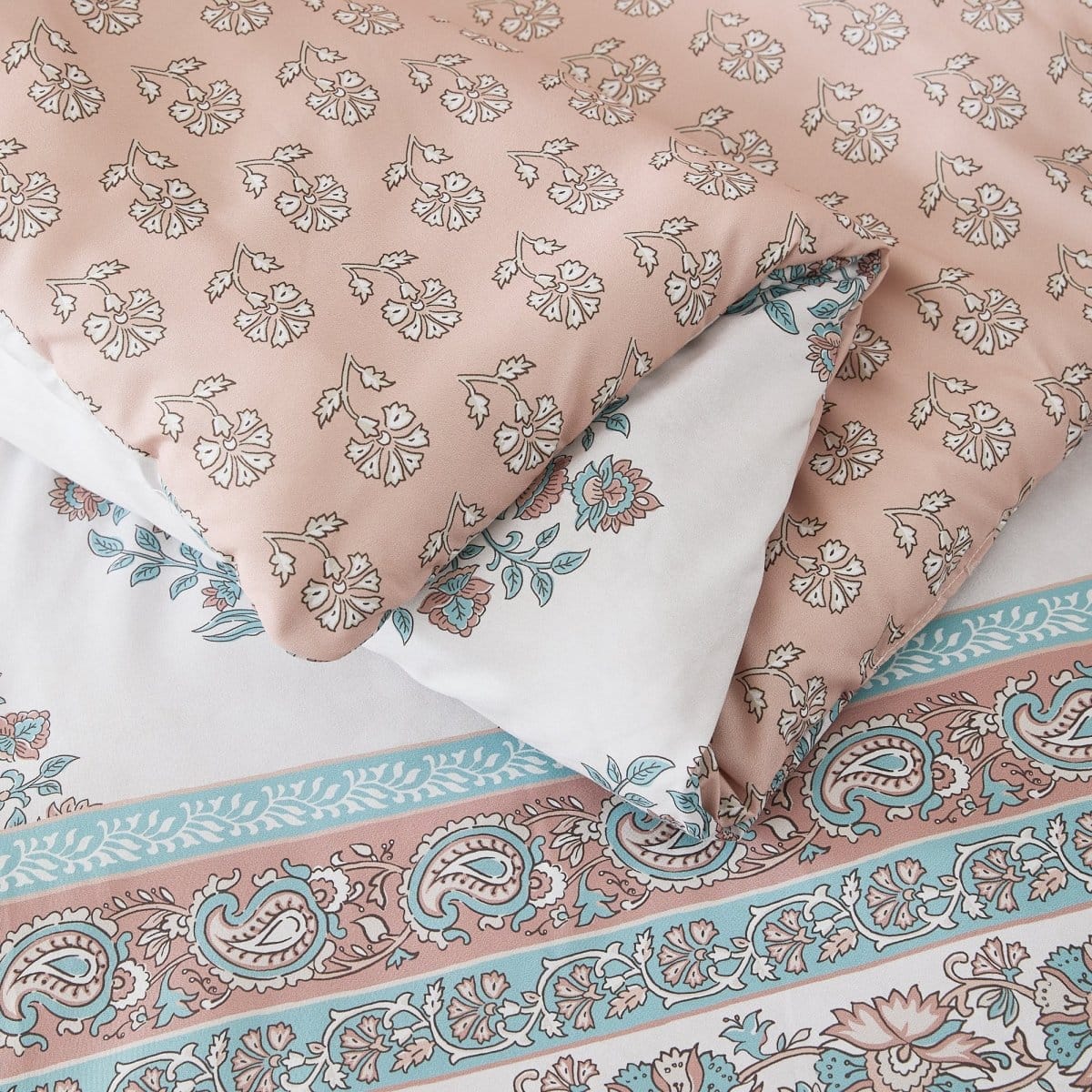 Sofia Flower Block Bouquet Comforter 5pc Set