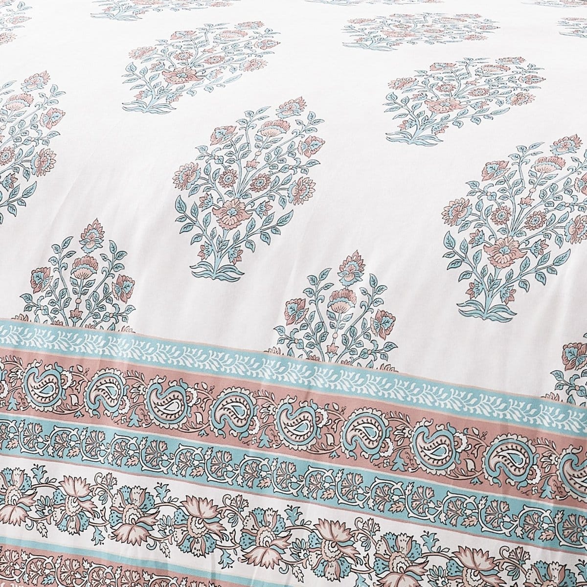 Sofia Flower Block Bouquet Comforter 5pc Set