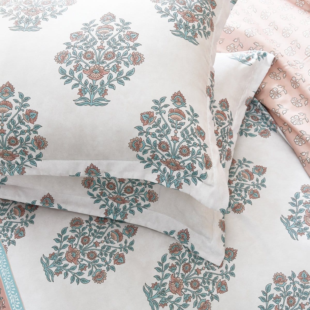 Sofia Flower Block Bouquet Comforter 5pc Set
