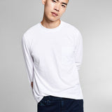 And Now This Men's Pocket Long Sleeve T-Shirt Gray Size Large