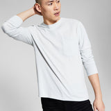 And Now This Men's Pocket Long Sleeve T-Shirt Gray Size Large