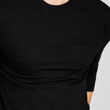 And Now This Men's Pocket Long Sleeve T-Shirt Black Size X-Large