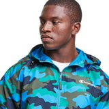 Champion Men's Athletics Packable All Over Print Jacket Blue Size X-Large
