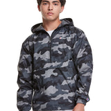 Champion Men's Athletics Packable All Over Print Jacket Gray Size XX-Large