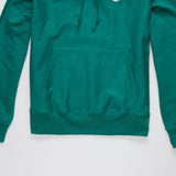 Champion Men's Reverse Weave Hoodie Green Size Small