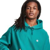 Champion Men's Reverse Weave C Logo Chlorophyll Hoodie Green Size Large