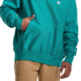 Champion Men's Reverse Weave C Logo Chlorophyll Hoodie Green Size Large