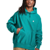 Champion Men's Reverse Weave C Logo Chlorophyll Hoodie Green Size Large