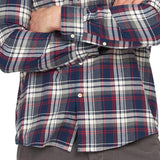 Barbour Men's Tailored Fit Plaid Button Up Flannel Shirt Blue Size Large