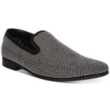 Steve Madden Men's Mezoryz Stud Smoking Slipper Black/silver