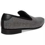 Steve Madden Men's Mezoryz Stud Smoking Slipper Black/silver