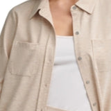 Calvin Klein Women's Knit Button Up Top Brown Size Large