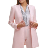 Calvin Klein Women's Open Front Topper Jacket Pink Size 2 Petite