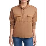 Calvin Klein Women's Funnel Neck Sweater Brown Size Medium