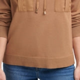 Calvin Klein Women's Funnel Neck Sweater Brown Size Medium