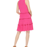 Tommy Hilfiger Women's Tiered Jersey Shift Dress Pink Size 4