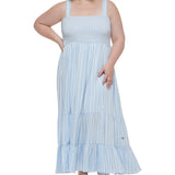 Tommy Hilfiger Women's Smocked Tank Dress Blue Size 2X