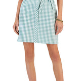 Tommy Hilfiger Women's Gingham Print Woven Dress Belted Size M