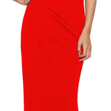 Betsy & Adam Women's One Shoulder Cutout Gown Red Size 4