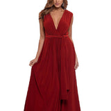 Betsy & Adam Women's Tie Waist Gown Red Size 6