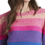 Vince Camuto Women's Long Sleeve Color Block Sweater Pink Size XS