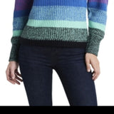 Vince Camuto Women's Long Sleeve Color Block Sweater Pink Size XS