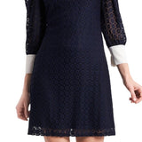 Riley & Rae Leyla Lace Dress Preppy Navy Blue Size L