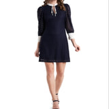 Riley & Rae Leyla Lace Dress Preppy Navy Blue Size L