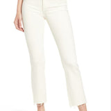 rag & bone Nina High Waist Raw Hem Ankle Flare Jeans in Naturalecr , Size 23