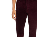 rag & bone Casey Corduroy High Rise Flare Jeans Burgundy